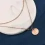 MEMGIFT Dainty 2 Layered Hammered Disc Initial Necklaces for Women Teen Girls Personalized Handmade Stainless Steel Letter Engraved Pendant Necklace Fashion Trendy Cute Delicate Tiny Jewelry