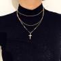 Relbcy Boho Beads Layered Necklace Gold Necklace Chain Christmas Festival Necklace Jewelry Accessories for Women and Girls
