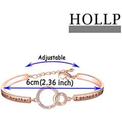 HOLLP Sister in Law Gift Wedding Jewelry When I Married Your Brother I Gained A Sister Bracelet Gift for Sister of The Groom