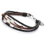 WESTMIAJW Braided Leather Wrap Bracelet for Women Girls Pearls Leather Bracelets Jewelry 18.5/20cm