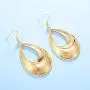 HUIMEI Fishhook Teardrop Earrings with Brushed Finished Dangle Earrings (gold5)