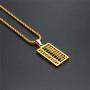 Ineffable 18K Gold Plated/Stainless Steel Abacus Necklaces for Women Pendant Necklaces Men Vintage Matching Chain Valentine Gift