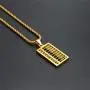 Ineffable 18K Gold Plated/Stainless Steel Abacus Necklaces for Women Pendant Necklaces Men Vintage Matching Chain Valentine Gift