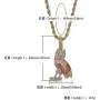 Moca Jewelry Hip Hop Iced Out Bling Personality Owl Pendent 18K Gold Plated Chain Necklace for Men Women Moca Jewelry Hip Hop Iced Out Bling Personality Owl Pendent 18K Gold Plated Chain Necklace for Men Women