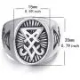 Elfasio Sigil of Lucifer Rings for Men Satanic Satan Demon Devil Symbol Stainless Steel Ring Vintage Jewelry Elfasio Sigil of Lucifer Rings for Men Satanic Satan Demon Devil Symbol Stainless Steel Ring Vintage Jewelry