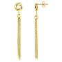 14K Gold Yellow Love Knot Tassel Earrings