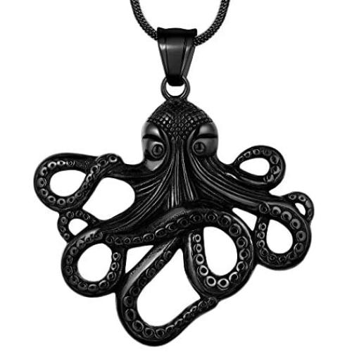 Punk Animal Necklace Mens 316L Stainless Steel Hip-hop Animal Pendant 18k Gold/Black Gun Plated Men Streetwear Jewelry