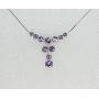 Faship Gorgeous Rhinestone Crystal Floral Necklace Earrings Set
