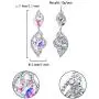 BriLove Womens Wedding Bridal Crystal Leaf-Shaped Multi-Rhinestone Dangle Earrings