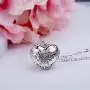 EUDORA Harmony Ball Necklace Vintage Heart Chime Bola Pendant 30'' & 45'' Rope for Pregnancy Women Silver Plated Copper EUDORA Harmony Ball Necklace Vintage Heart Chime Bola Pendant 30'' & 45'' Rope for Pregnancy Women Silver Plated Copper