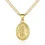Barzel 18K Gold Plated Flat Mariner/Marina 060 3MM Chain Necklace with Virgin Mary Guadalupe Charm Pendant Barzel 18K Gold Plated Flat Mariner/Marina 060 3MM Chain Necklace with Virgin Mary Guadalupe Charm Pendant