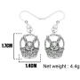 DOWAY Antique Gold Plated Basket Easter Bunny Rabbit Earrings Dangle Drop Metal Jewelry for Women Girls Classic Gift