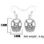 DOWAY Antique Gold Plated Basket Easter Bunny Rabbit Earrings Dangle Drop Metal Jewelry for Women Girls Classic Gift