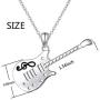 SILVER MOUNTAIN 925 Sterling Silver Music Note Musical Instrument Guitar Pendant Necklace for Women Music Lover Gift (Guitar Pendant Necklace)