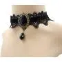 ETERNITY J. Retro Handmade Craft Lace Royal Court Vampire Choker Gothic Necklace Bracelet Black Pendant Chain