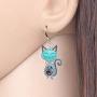 DUOWEI Enamel Cute Bow-knot Kitten Cat Earrings Charms Cat Jewelry Dangle Drop for Women Girls Teens Birthday Holiday Gifts