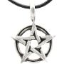 Trilogy Jewelry Pewter Classic Pagan Wiccan Pentagram Pendant on Leather Necklace