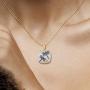 Santuzza Blue Dragonfly Pendants 925 Sterling Silver 14K Yellow Gold Plating Elegant Trendy Gift Party Fine Jewelry for Women