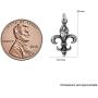 Raposa Elegance Sterling Silver Filigree Fleur De Lis Charm Necklace (16'', 18'' or 20'' Chain)