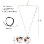 Yunison 2pcs Tree of Life Necklace for Women Chakra 7 Gemstone Pendant Handmade Jewelry Gift