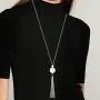 FUNRUN JEWELRY 10PCS Long Pendant Necklace Layer Bar Leaf Circle Knot Triangle Sweater Y Necklace Set for Women FUNRUN JEWELRY 10PCS Long Pendant Necklace Layer Bar Leaf Circle Knot Triangle Sweater Y Necklace Set for Women