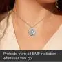 EMF Protection Pendant Necklace – Stylish Water Resistant Stainless Steel EMF Neutralizer Pendant with Additional Energy Elements – Electromagnetic Protection Jewelry with Dual Technology