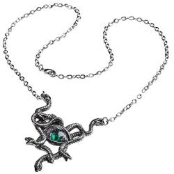 Alchemy of England Gorgons Eye Necklace, Silver