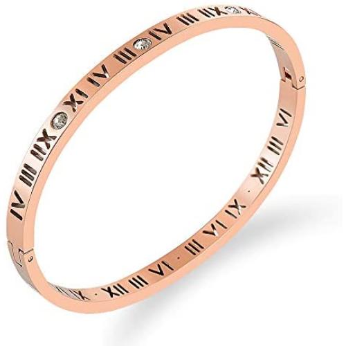 LINFENG Love Friendship Bangle Bracelet Inspirational Gifts Strainless Steel Hinged Fashion Jewelry Birthday Present