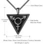 beautlace LGBT Necklaces/Stud Earrings/Set Silver/18K Gold/Black Gun Plated Triangle Pendant Gay & Lesbian Pride Jewelry Set for Men and Women