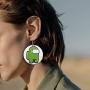 COLOYAN 9Pcs Among Us Wooden Earrings for Women- Handmade Among Us Round Wood Earrings Character Game Colourful Gift
