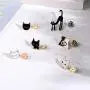 SUNSH 6Pcs Combo Cat Cute Badges Novelty Brooches for Women Teen Girls Child Kids Cartoon Collections Pins Set Jewelry Clothes Backpacks Bags Decoration Family Friendship Gift for Animal Lovers