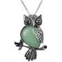 Top Plaza Owl Necklaces Healing Crystal Stone Pendant Reiki Spiritual Energy Gemstone Quartz Necklace Birthday for Women Men