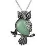 Top Plaza Owl Necklaces Healing Crystal Stone Pendant Reiki Spiritual Energy Gemstone Quartz Necklace Birthday for Women Men