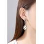 mecresh Flower Teardrop Earring and Bracelets Silver/Gold/Champagne Bridal Jewelry Sets for Women