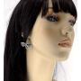 DianaL Boutique Silver Tone Beautiful Dragonfly Earrings Dangle Gift Boxed Fashion Jewelry