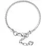 RUBYCA 10pcs White Silver Plated Heart Lobster European Snake Chain Bracelets fit Charm Beads 7.5'' RUBYCA 10pcs White Silver Plated Heart Lobster European Snake Chain Bracelets fit Charm Beads 7.5''
