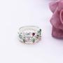 Shiny Alice Personalized Mothers Rings 9 Simulated Birthstones Rings for Mother Name Rings Mother Grandmother Gifts for Mothers Day