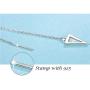 FANCIME Sterling Silver Opal Threader Earrings Triangle Long Drop Earrings Fine Jewelry for Women
