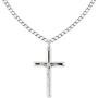 Ritastephens Sterling Silver Italian Crucifix Cross Pendant Only or Chain Necklace (35mm)