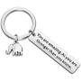 WSNANG Elephant Gift Elephant Lover Gift You are Amazing As You are Stronger Than You Know Keychain Inspiration Elephant Graduation Gift for Graduate Friend