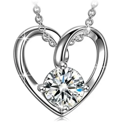 ANGEL NINA Gifts for Women Valentines Day 925 Sterling Silver Cupid Arrow Heart Pendant Necklace with Cubic Zirconia Jewelry for Women Girls Gifts for Her with Gifts Box ANGEL NINA Gifts for Women Valentines Day 925 Sterling Silver Cupid Arrow Heart Pendant Necklace with Cubic Zirconia Jewelry for Women Girls Gifts for Her with Gifts Box