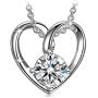 ANGEL NINA Gifts for Women Valentines Day 925 Sterling Silver Cupid Arrow Heart Pendant Necklace with Cubic Zirconia Jewelry for Women Girls Gifts for Her with Gifts Box