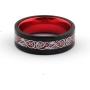 Gungneer Mens Stainless Steel Red Black Celtic Knot Ring Band Infinity Irish Love Protection Jewelry Accessories