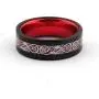 Gungneer Mens Stainless Steel Red Black Celtic Knot Ring Band Infinity Irish Love Protection Jewelry Accessories