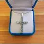 Birthstone Cross Sterling Silver Pendant, Vintage Pendant Necklace with CZ Gemstone - March, Aquamarine, with 18 Inch Sterling Silver Chain Birthstone Cross Sterling Silver Pendant, Vintage Pendant Necklace with CZ Gemstone - March, Aquamarine, with 18 Inch Sterling Silver Chain