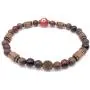 Mens Evil Eye Glass Senna Siameawood Mala Beads Stretch Bracelet Handcrafted in USA - Natural Mens Evil Eye Glass Senna Siameawood Mala Beads Stretch Bracelet Handcrafted in USA - Natural