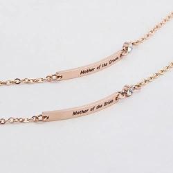 KUIYAI Mother of Bride and Mother of Groom Bar Bracelet Wedding Bracelet