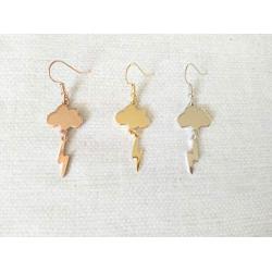 MANZHEN Simple Lightning Bolt Dangle Drop Earrings Women Flash Earrings Jewelry