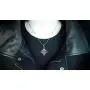 Witches Knot Necklace, with 18'' Snake chain, Witchs Star the Magic Knot Wiccan Pendant 4-Pointed Celtic Star Charm Triquetra Wicca Magick Pure Stainless