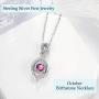 Mothers Day Birthday Gifts for Mom Forever Love Infinity Necklace Birthstones Ruby Peridot Blue Sapphire Pink Tourmaline Citrine Jewelry for Her Sterling Silver …